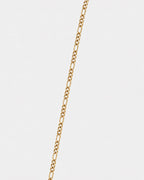 Men’s 18K Gold-Plated Figaro Chain Necklace, 3 mm