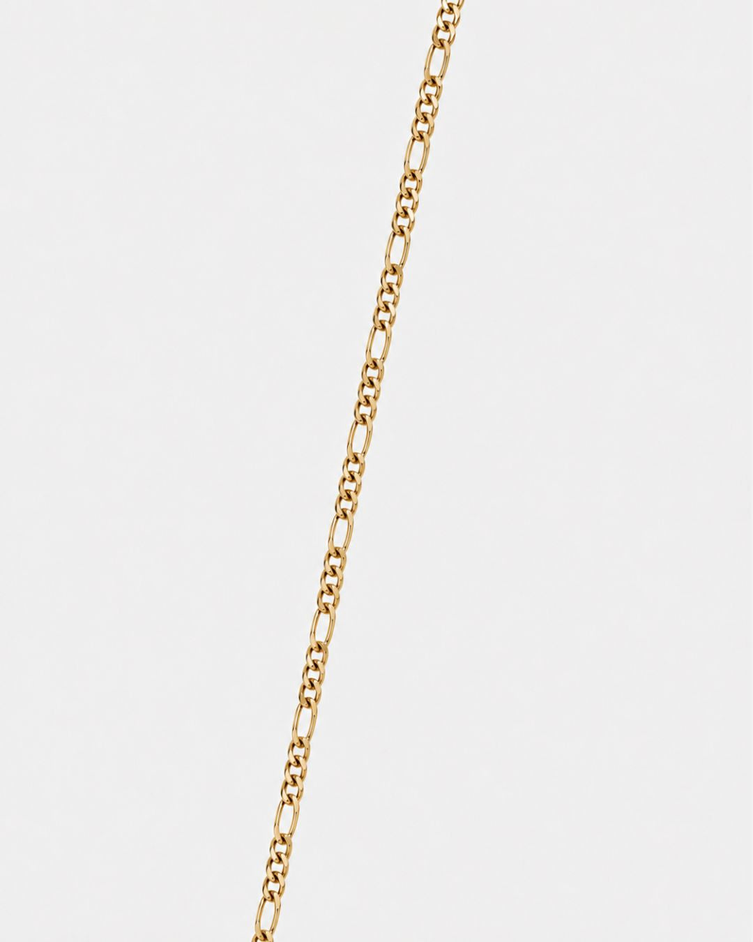 Men’s 18K Gold-Plated Figaro Chain Necklace, 3 mm