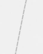 Men’s Silver-Tone Stainless Steel Figaro Chain Bracelet, 3 mm