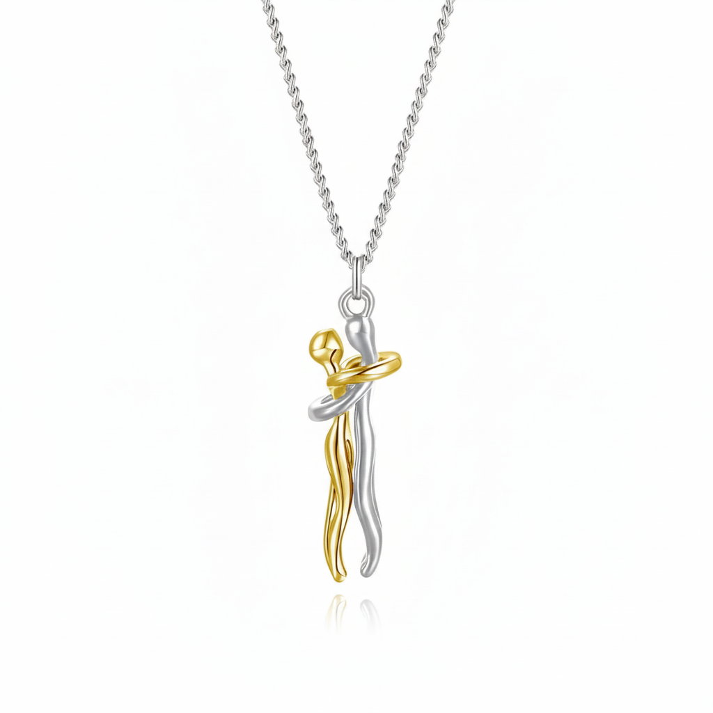 Two Embrace Necklaces and Hug Ring Set