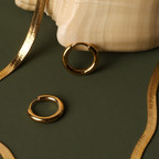 Classic Plain Hoop Earrings, 14–21 mm