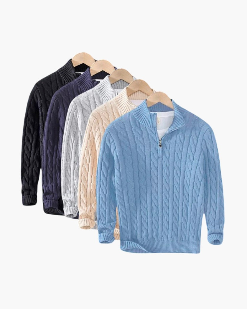 Cable-Zip Sweater Pack - South Korea Taebaek Five 1