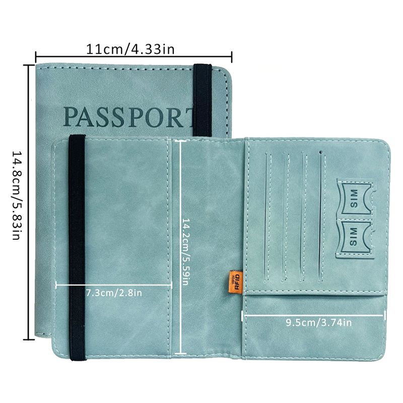 Cartera para pasaporte con bloqueo RFID