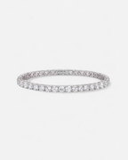 Clear Zirconia Tennis Bracelet, 4 mm, Silver-Plated Steel