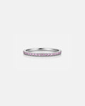 Light Pink Zircon Stone Band Ring, Stainless Steel — Mar Rosa
