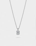Men’s 1 ct Lab-Grown Moissanite Pendant Necklace, 925 Silver Pendant