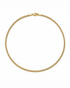 Men’s Matte Gold-Tone Stainless Steel Cuban Chain Necklace, 3 mm — Nocturno