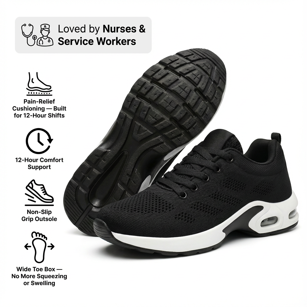 Orthora™ Pro – 12-Hour Shift Shoes for All-Day Foot, Knee & Back Pain Relief (BOGO) 1