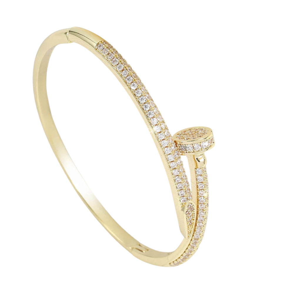 Zirconia Nail Cuff Bracelet — Deluxe