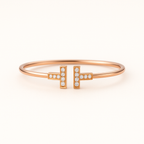 T-Shaped Zirconia Detail Cuff — Tess