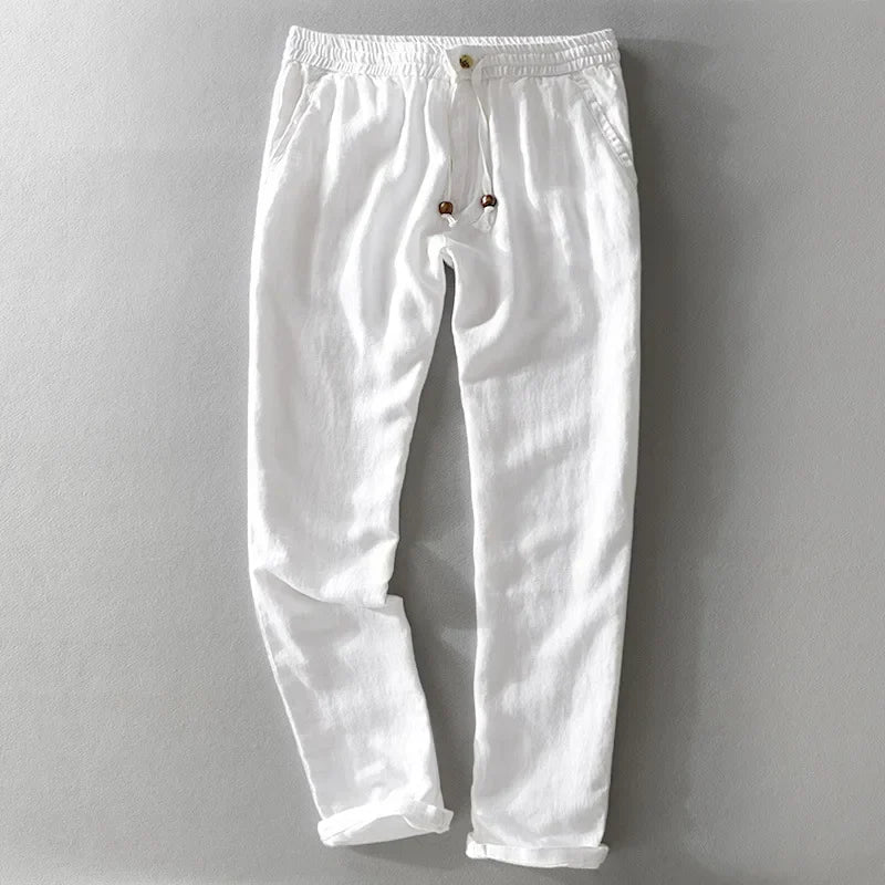 Genoa Linen Trousers - Tailored Menswear 3