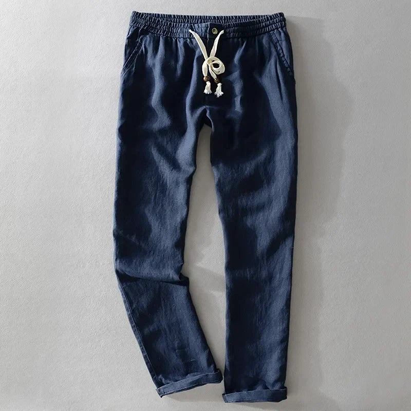 Genoa Linen Trousers - Tailored Menswear 5