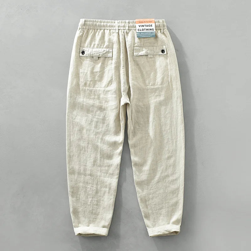Florence Linen Trousers - Tailored Menswear 4