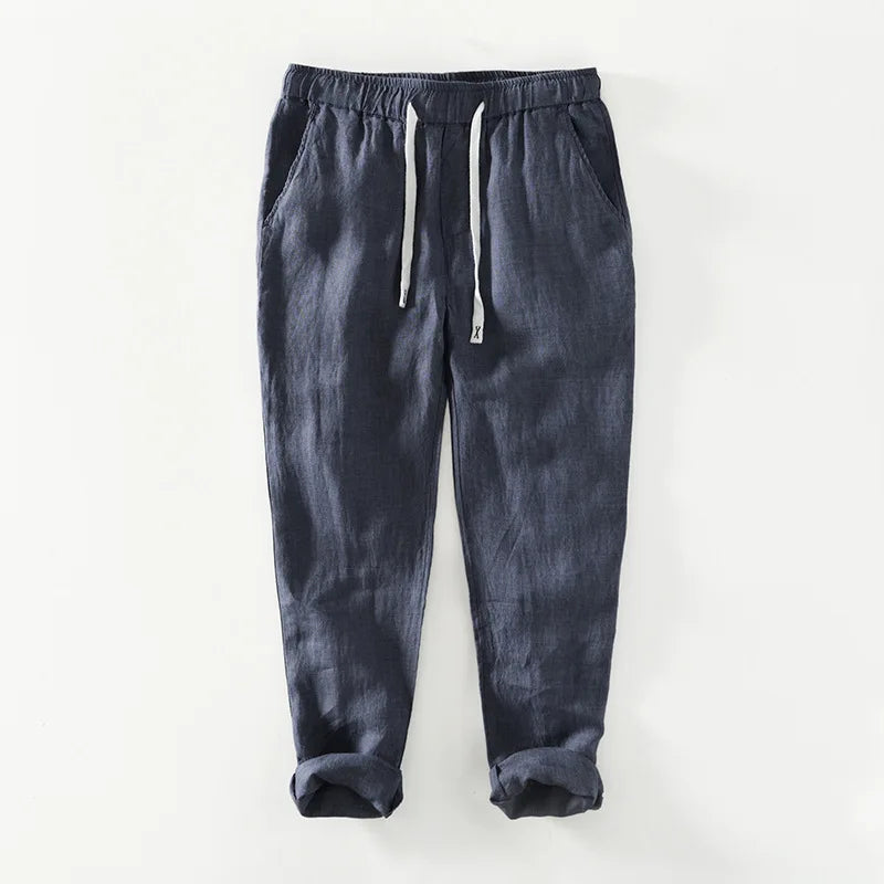 Geneva Linen Trousers - Tailored Menswear 11