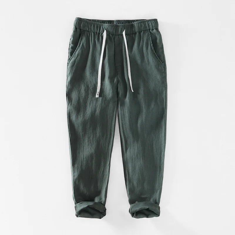 Geneva Linen Trousers - Tailored Menswear 9