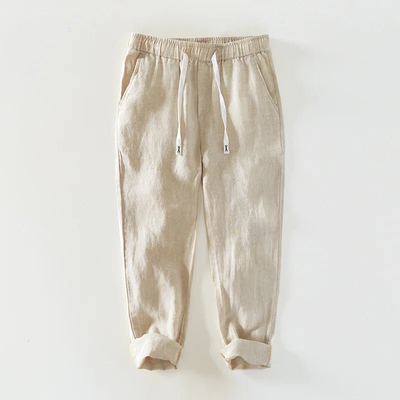 Geneva Linen Trousers - Tailored Menswear 3