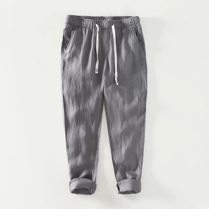 Geneva Linen Trousers - Tailored Menswear 13