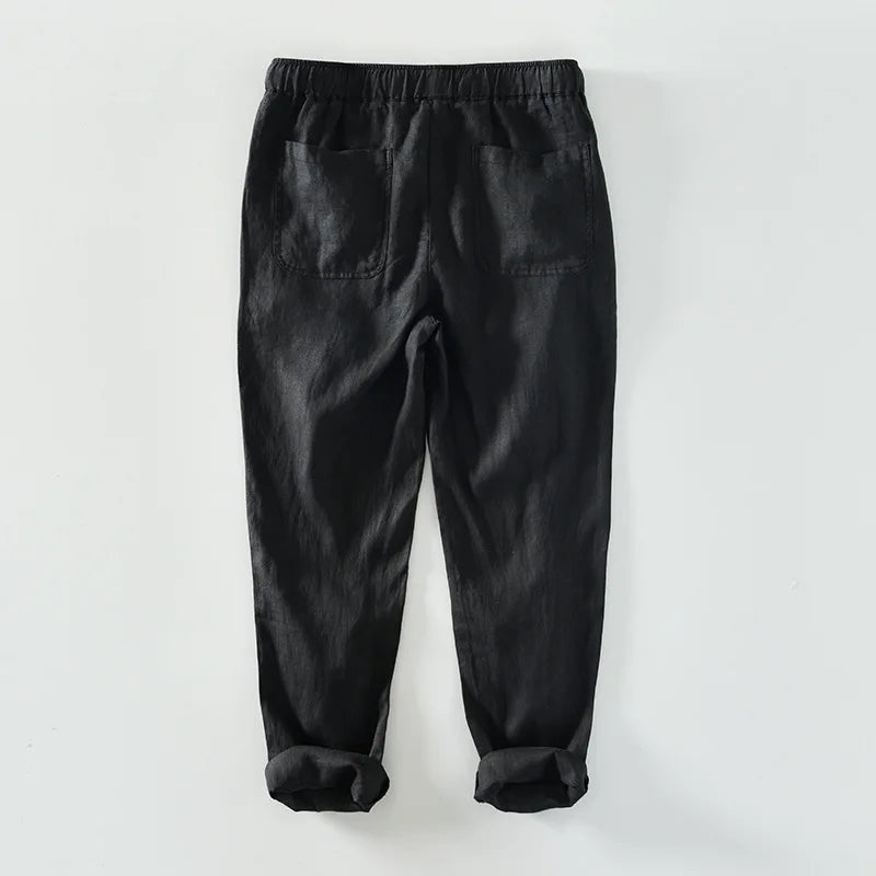 Geneva Linen Trousers - Tailored Menswear 5