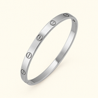 Screw Detail Cuff Bracelet — Love
