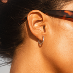 Hammered Hoop Earrings, 17 mm