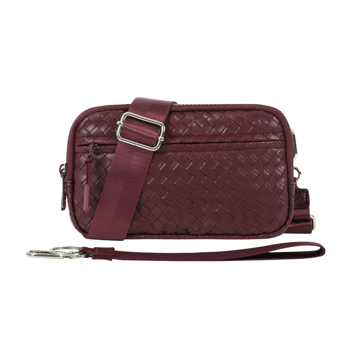 Statshy – Woven Leather Crossbody Wallet