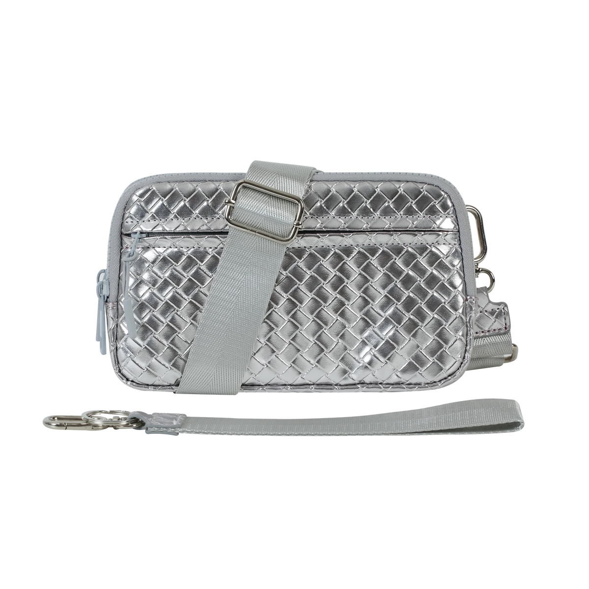 Statshy – Woven Leather Crossbody Wallet
