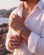Aquamarine Blue Zircon Tennis Bracelet, 4 mm, Silver-Plated