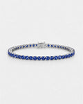 Blue Zircon Tennis Bracelet, 4 mm, Silver-Plated — Reserva