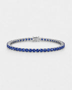 Blue Zircon Tennis Bracelet, 4 mm, Silver-Plated — Reserva
