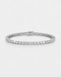 Clear Zircon Tennis Bracelet, 4 mm, Silver-Plated — Reserva