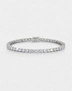 Clear Zircon Tennis Bracelet, 4 mm, Silver-Plated — Reserva