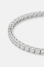Clear Zircon Tennis Bracelet, 4 mm, Silver-Tone
