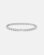 Clear Zircon Tennis Bracelet, 4 mm, Silver-Tone