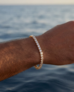 Clear Zircon Tennis Bracelet, 4 mm, Silver-Tone