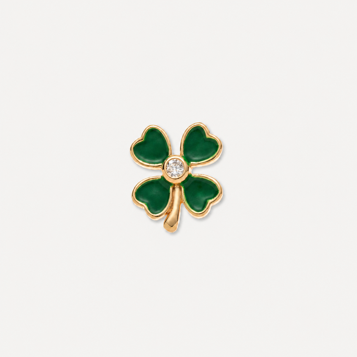 Green Four-Leaf Clover Charm