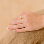 Adjustable Sculpted Open Ring — Cora