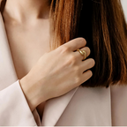 Adjustable Sculpted Open Ring — Cora