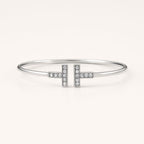 T-Shaped Zirconia Detail Cuff — Tess