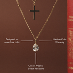 White Teardrop Pendant Necklace — Astra