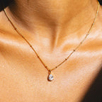White Teardrop Pendant Necklace — Astra
