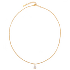 White Teardrop Pendant Necklace — Astra