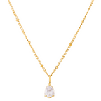White Teardrop Pendant Necklace — Astra