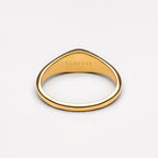Green Jade Stone Ring, Steel — Oasis