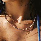 Multicolor Beaded Choker, 39 cm — Bahía