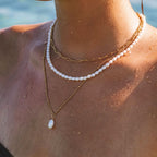 Baroque Freshwater Pearl Pendant Necklace, 8 mm