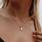 Baroque Freshwater Pearl Pendant Necklace, 8 mm