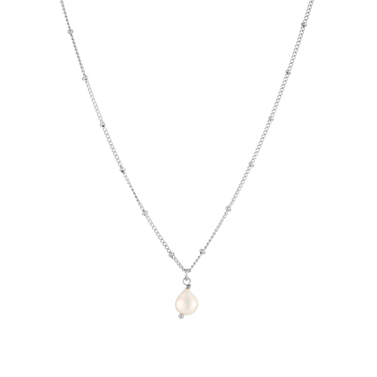 Baroque Freshwater Pearl Pendant Necklace, 8 mm