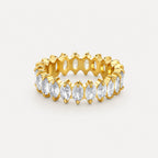 Birthstone-Color Cubic Zirconia Eternity Ring, 6.6 mm