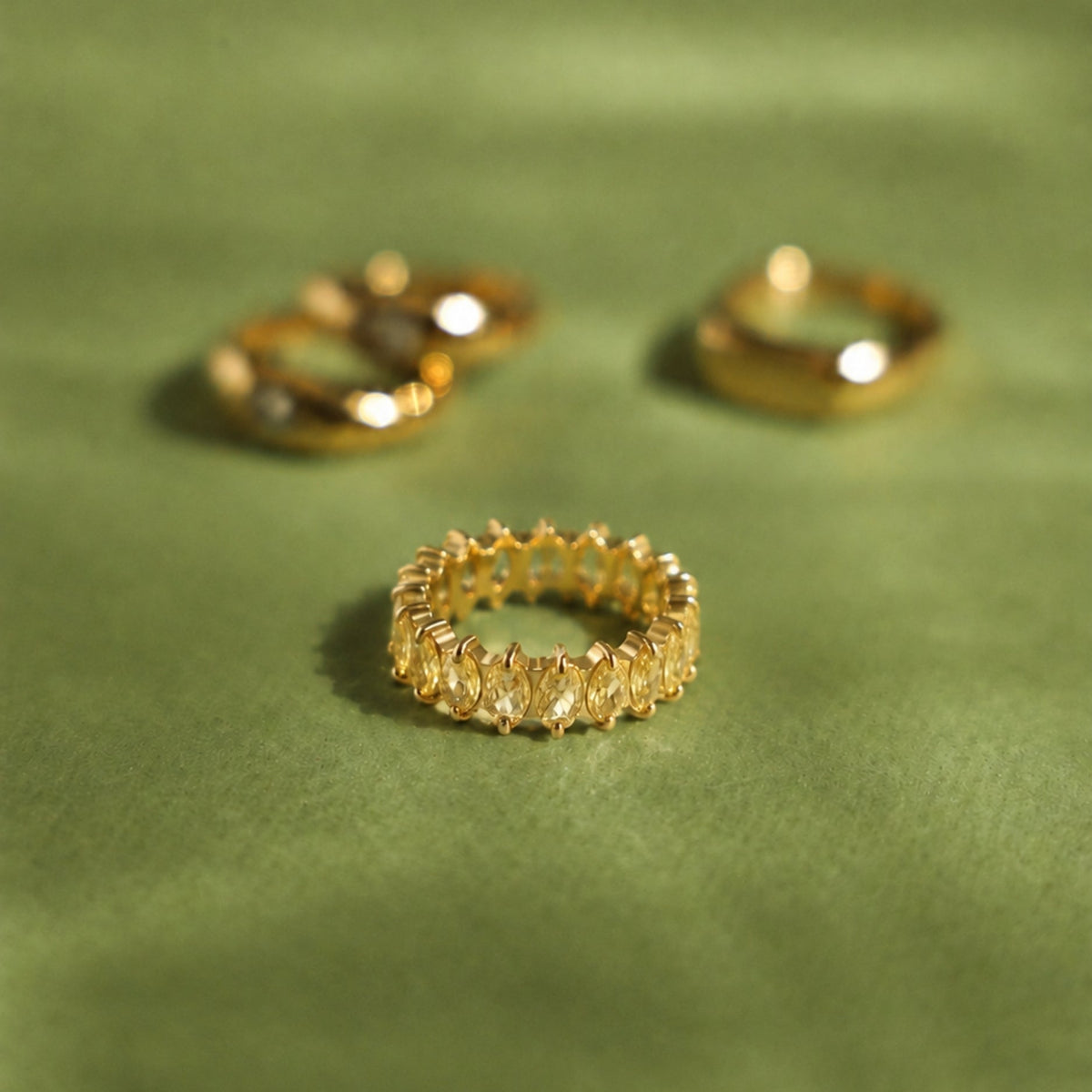 Birthstone-Color Cubic Zirconia Eternity Ring, 6.6 mm