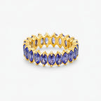 Birthstone-Color Cubic Zirconia Eternity Ring, 6.6 mm